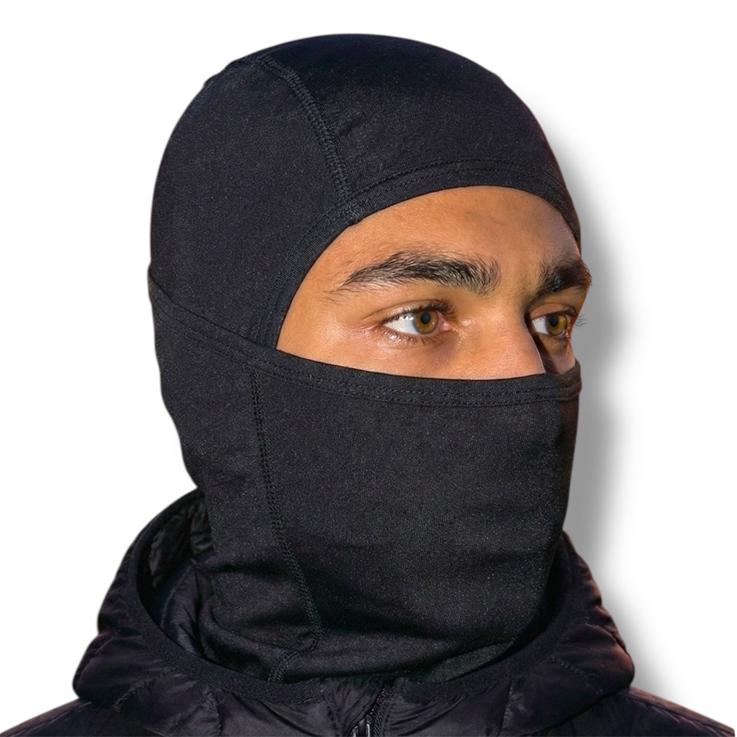 cagoule noir avec une doublure en satin